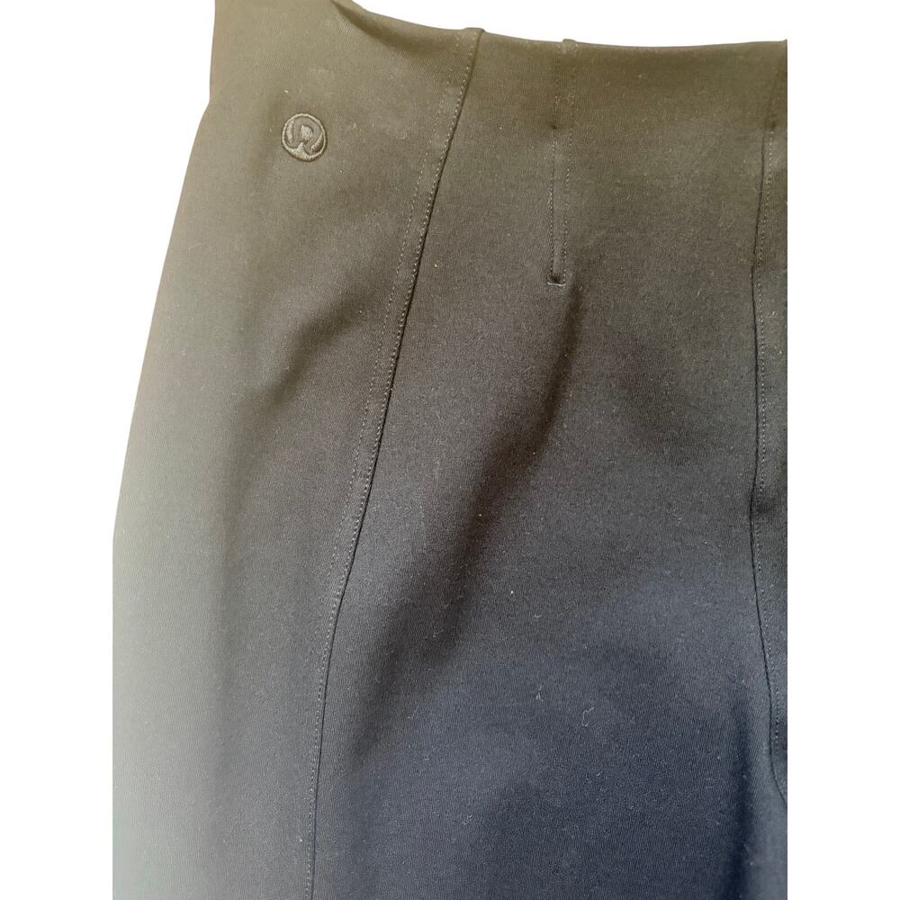 Lululemon Stretch Knit Straight Leg Pull-On Pants Black L Wide Leg Office Career - Picture 6 of 7